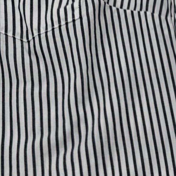 Jacob, dress shirt women's, XL, Black &white Striped button up high collar darts - Picture 13 of 16